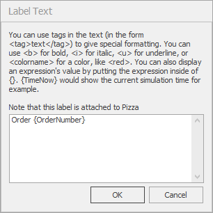 Edit dialog box for the Pizza entity Floor Label.