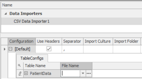 CSV data connector parameters.