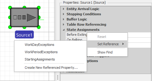 Referenced property specifies table data for a repeat group.