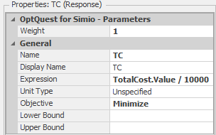 Properties for the TC response.