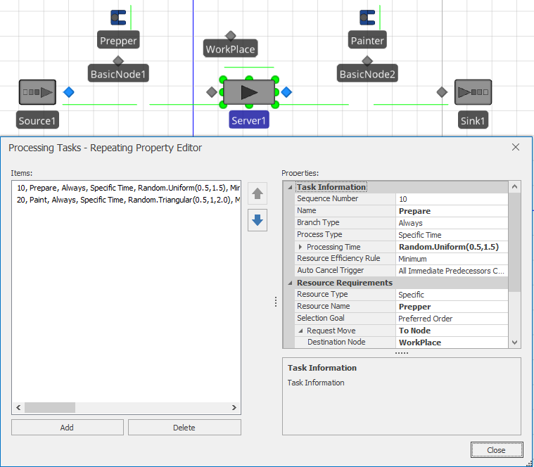 Task Sequences repeat group for Model 10-4 (Final).
