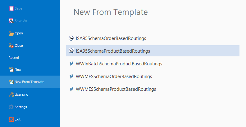 Scheduling buttons to prepare for B2MML data input.