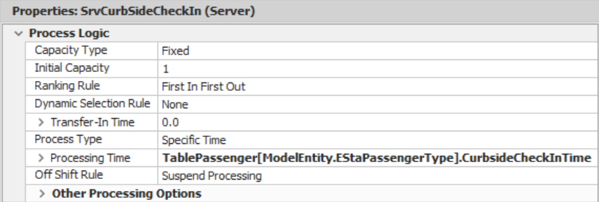 Utilizing the Table to Specify the Processing Times