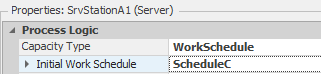 Specifying the WorkSchedule for the **StationC**