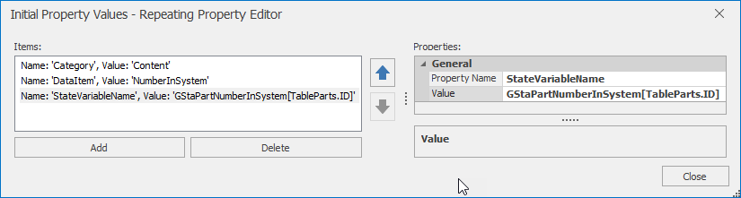 Initial Parameters of the State Statistic Column