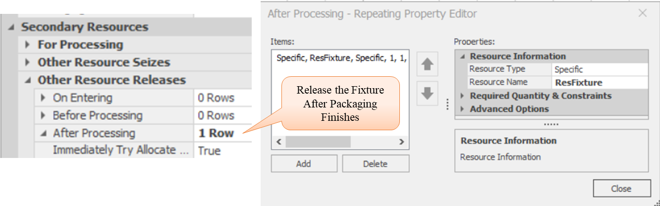 Releasing the Fixture