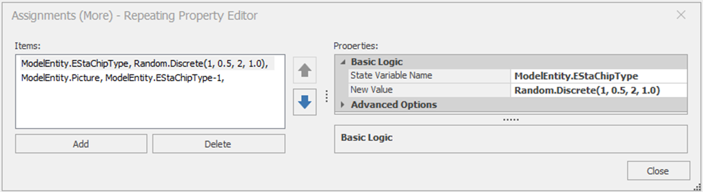 Repeating Property Editor for Assignment Process Step
