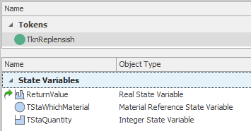 Adding the Custom  <span class='custom-fontsmallcaps'>Token</span>  to Pass in the Material and Quantity