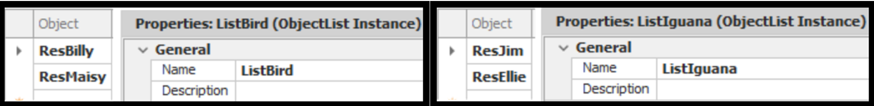 bject Lists for the ListBird and ListIguana