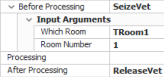 Passing the Room Number for **SrvRoom1**