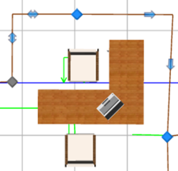 Add Chairs around Desk
