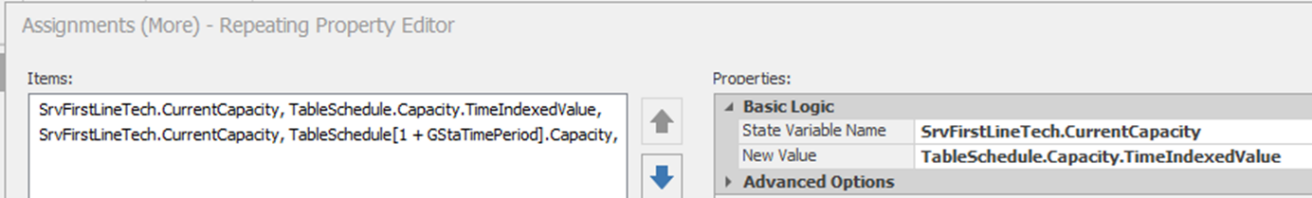 Using the TimeIndexedValue Function to Set the Current Capacity