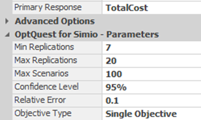 OptQuest™ Parameter Values