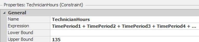 Specifying Control Variable Constraint