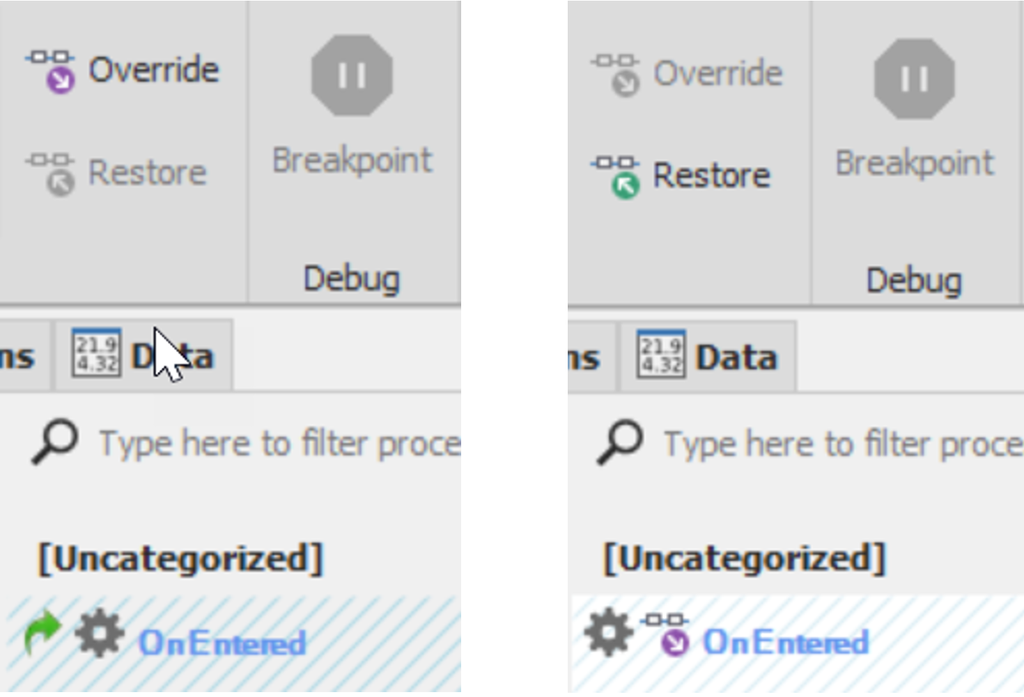 Overriding and Restoring Inherited Processes