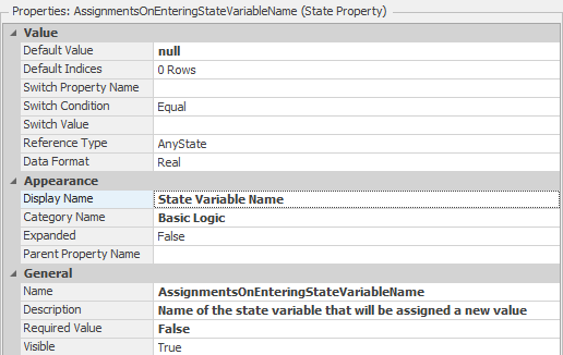 Specifying a State Variable Property