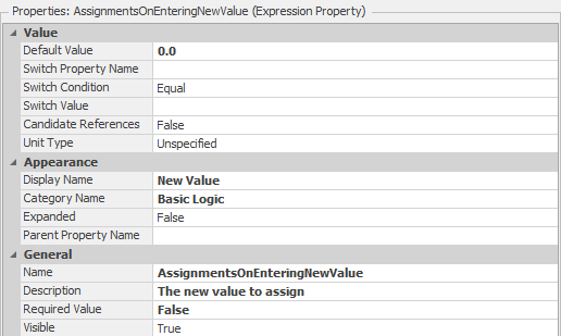 Specifying the Expression Value Property of the Repeating Group