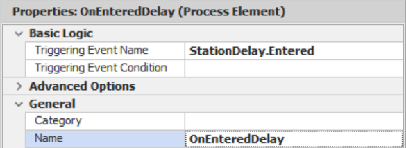 Specifying the Entered Triggering Event of the Delay Process**