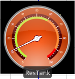 Adding a Circular Gauge the Current Tank Level
