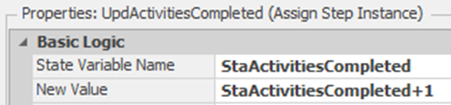 Updating the Number of Activities by One
