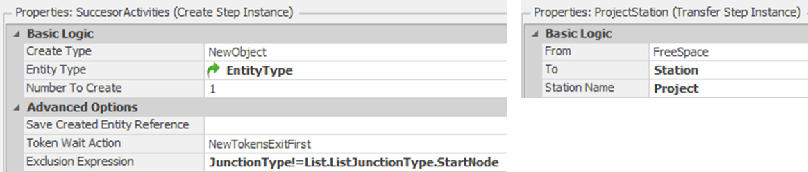 *Create* and *Transfer* Steps for the *OnRunInitialized* Process