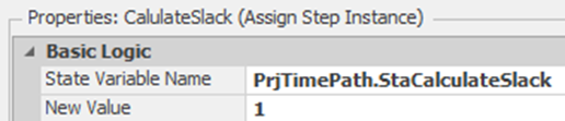 Setting the Calculate Slack Variable
